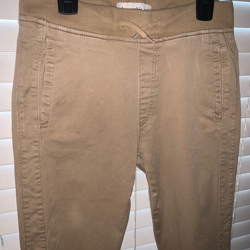Khakis with front pockets/drawstring